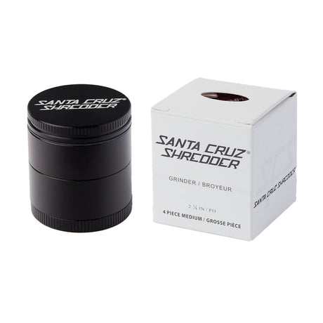 Santa Cruz Shredder Medium 4-Piece Grinder in Black, Portable Design, with Box