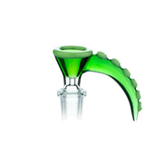 AFM Lucky Goat Octopus Green Glass Bowl Piece 14mm side angle on white background