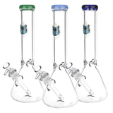 Sacred Cat Glass Beaker Water Pipe | 14mm F | Colors Vary