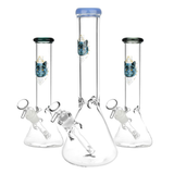 Sacred Cat Glass Beaker Water Pipe | 14mm F | Colors Vary