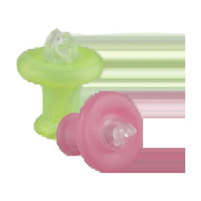 Assorted color sandblasted vortex thermal carb caps made from borosilicate glass, medium size