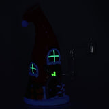 Santa Cap Elf House 3D Painted Dab Rig | 7.5" | 14mm F