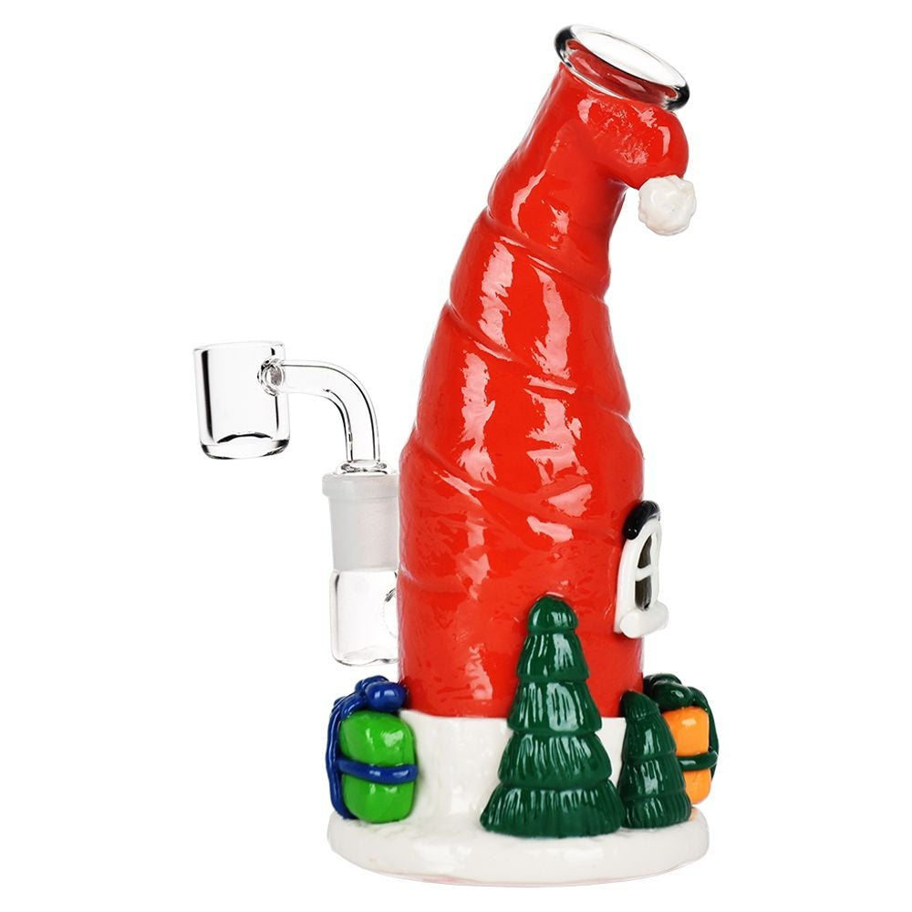 Santa Cap Elf House 3D Painted Dab Rig | 7.5" | 14mm F