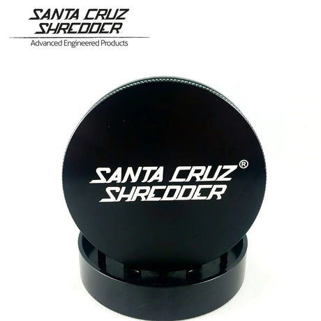 Santa Cruz Shredder Medium 2pc Grinder in Black - Portable Aluminum Herb Grinder
