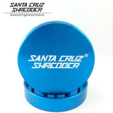 Santa Cruz Shredder Medium 2pc Grinder in Blue, Front View on White Background