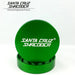 Santa Cruz Shredder Medium 2pc Grinder in Green, Front View, Portable Aluminum Design for Dry Herbs