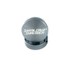 Santa Cruz Shredder Small 2-Piece Grinder in Gun Metal, Portable Aluminum Herb Grinder, Top View