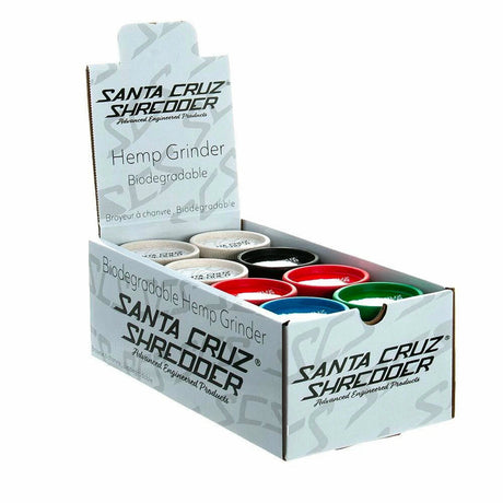 Santa Cruz Shredder Hemp 2 Piece Grinders in Assorted Colors, Biodegradable, Compact Design
