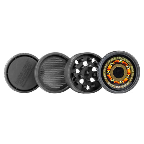 Santa Cruz Shredder Hemp 4 Piece Grinder in Bronson, Biodegradable Material, Front View