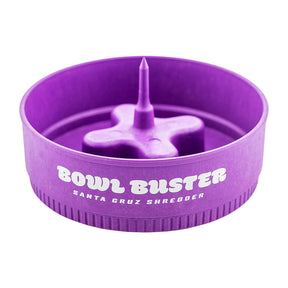 Santa Cruz Shredder Hemp Bowl Buster in Purple, Compact Design for Dry Herbs, Front View