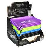 Santa Cruz Shredder Hemp Composite Rolling Trays in assorted colors displayed in a box, eco-friendly design