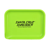 Santa Cruz Shredder Hemp Tray in vibrant green, compact and biodegradable, top view