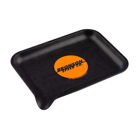 Santa Cruz Shredder Hemp Rolling Tray in Black with Bronson Logo, Compact Design
