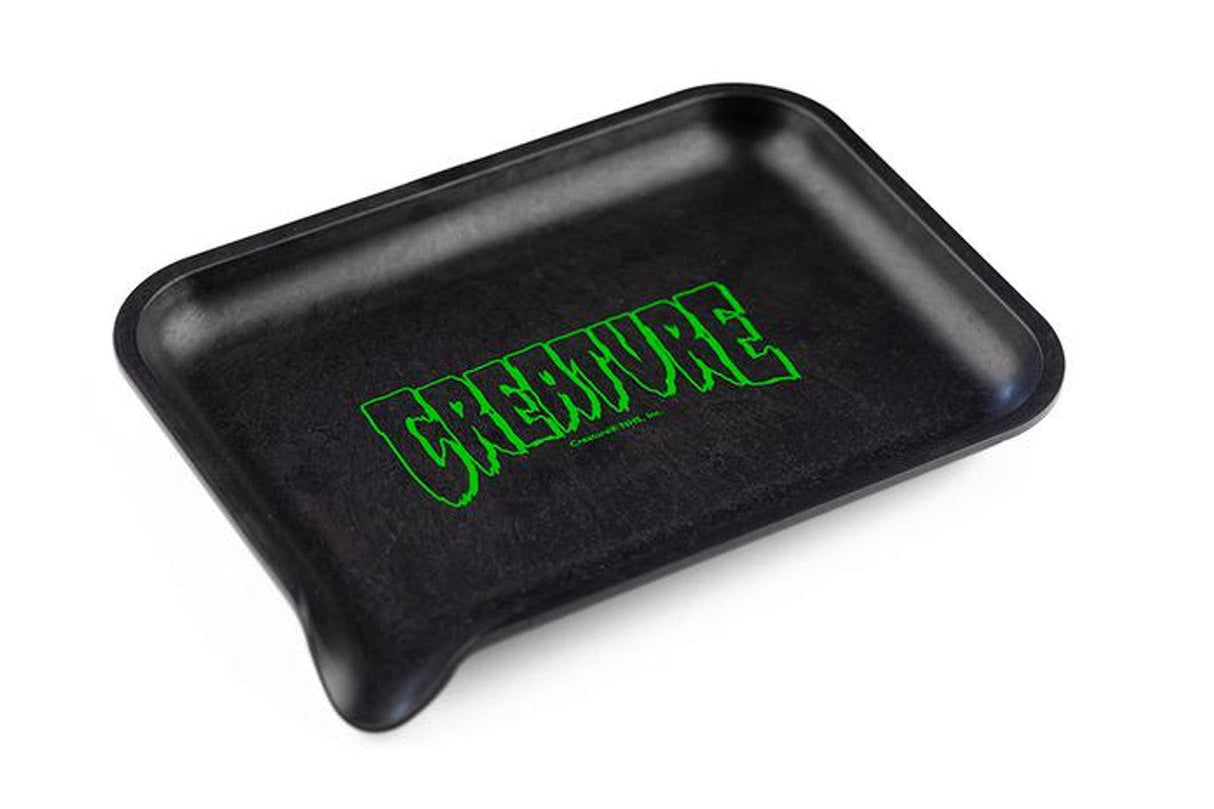Santa Cruz Shredder Hemp Rolling Tray - Creature Design - Black, Portable Size