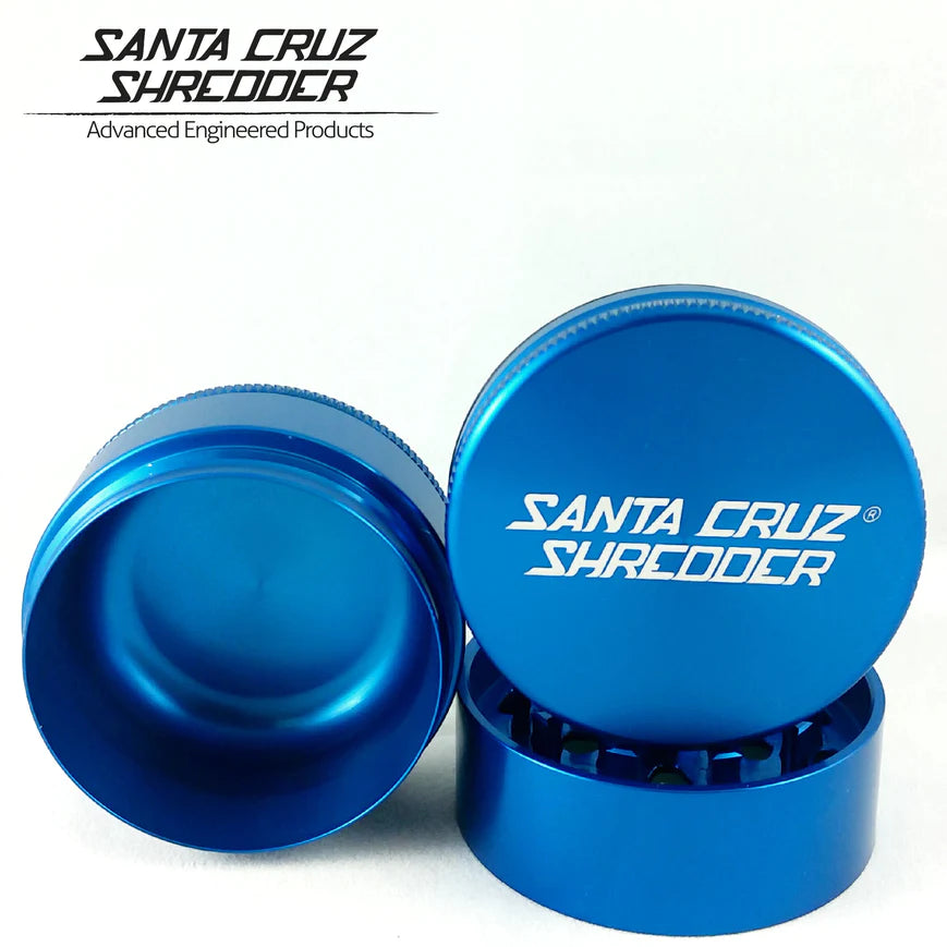 Santa Cruz Shredder Medium 3-Piece Grinder in Blue, Portable Design, USA Made