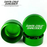 Santa Cruz Shredder Medium 3-Piece Grinder in Green, Aluminum, Portable Design