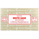 Satya White Sage Incense Sticks 15g 12-pack Front View on Seamless Background