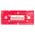 Satya Dragon's Blood Backflow Incense Cones 144 Pack - Front View on Seamless White