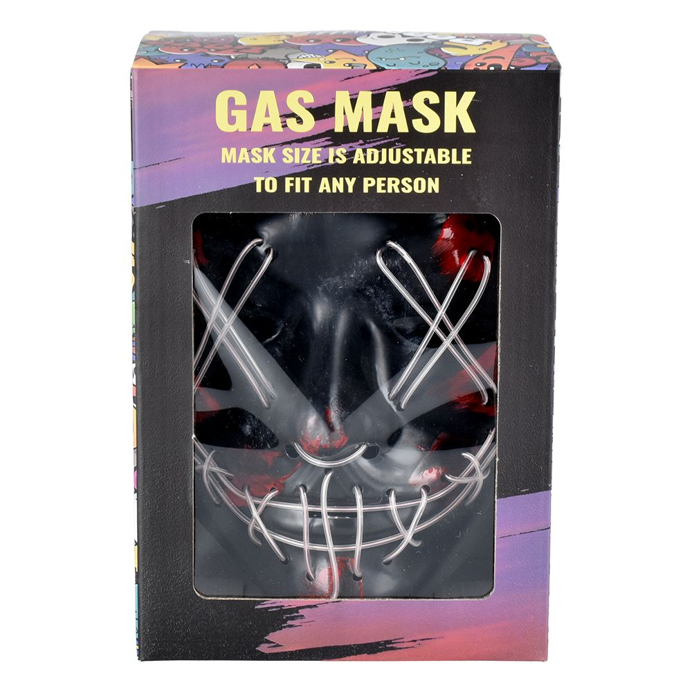 Scary Purge Light Up Gas Mask & Acrylic Water Pipe Set | 8"