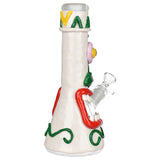 Screamin' Tiki 3D Painted Beaker Water Pipe - Clear Borosilicate Glass - Front View