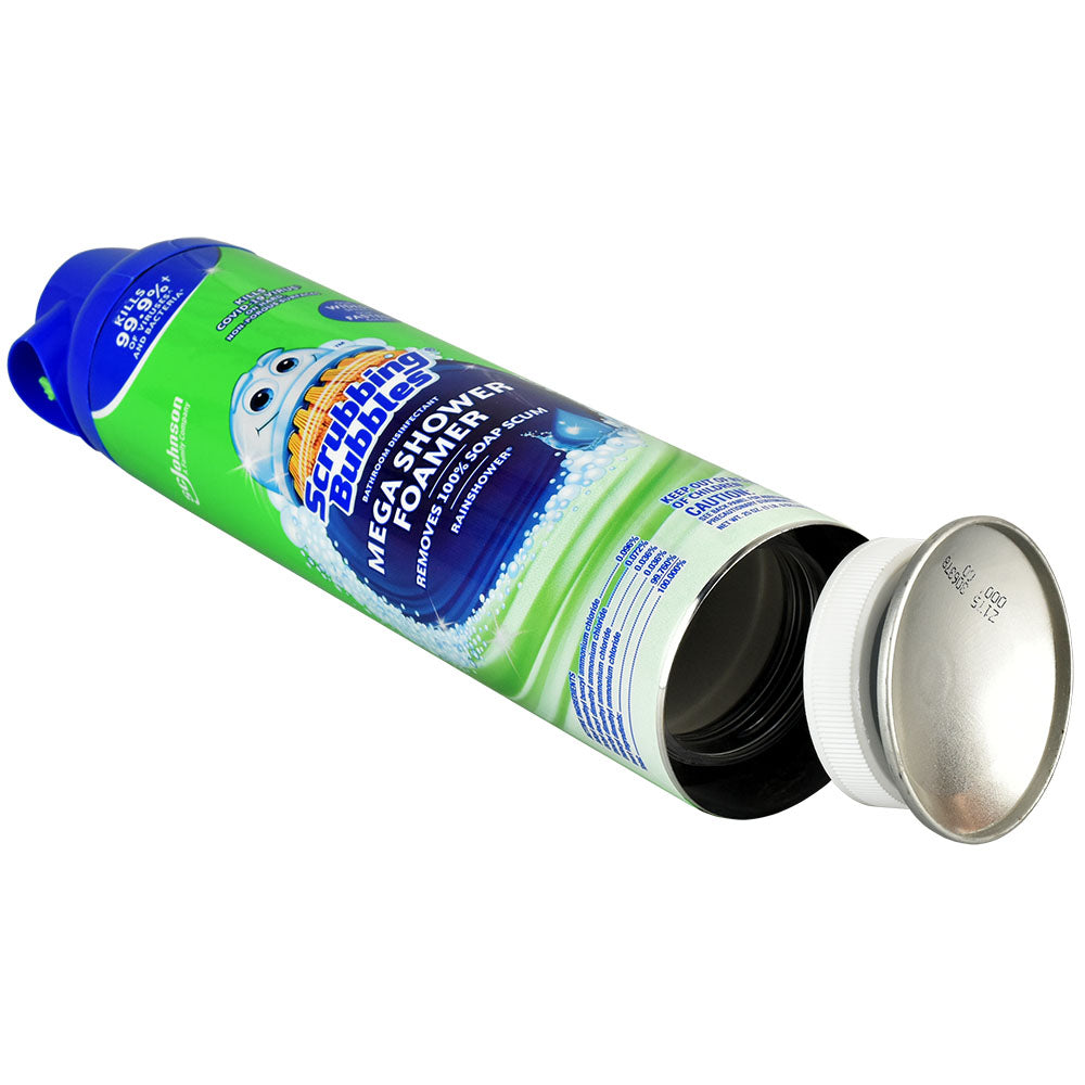 Scrubbing Bubbles 25oz Diversion Safe with Open Compartment, Side View, Portable Design