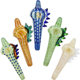 Sea Dweller Glass Hand Pipe | 5" | Assorted Colors | 10ct Bundle