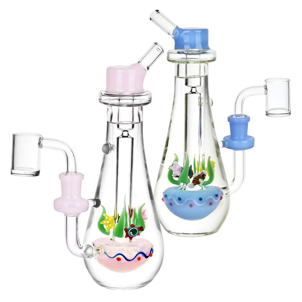 Seabed Shenanigans Glycerin Glass Dab Rig | 8.25" | 14mm F | Colors Vary