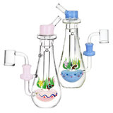 Seabed Shenanigans Glycerin Glass Dab Rig | 8.25" | 14mm F | Colors Vary