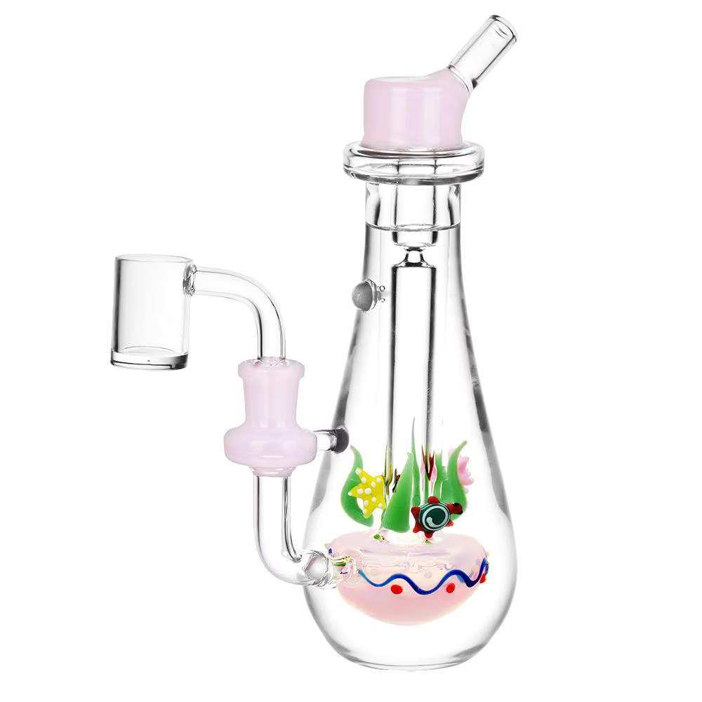 Seabed Shenanigans Glycerin Glass Dab Rig | 8.25" | 14mm F | Colors Vary