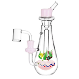 Seabed Shenanigans Glycerin Glass Dab Rig | 8.25" | 14mm F | Colors Vary