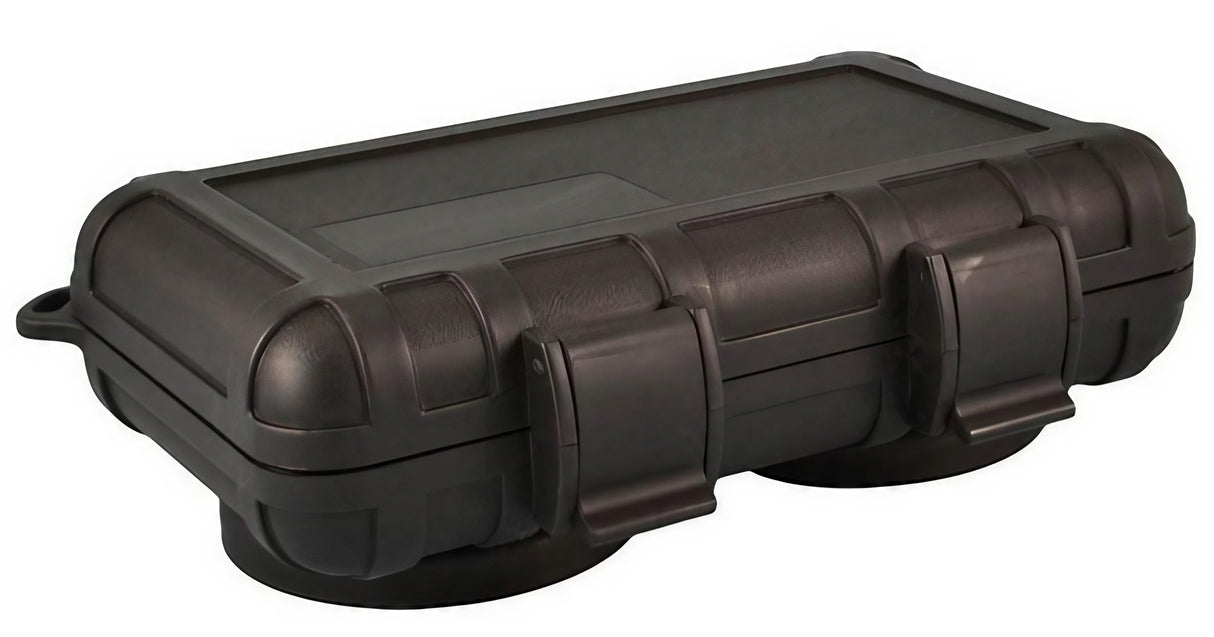 Secret Safe Medium Black Plastic Storage Case, Portable and Closable Design, Side View