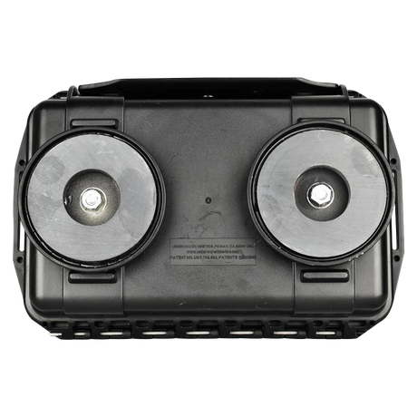 Black Secret Safe with Vacuum Seal and Rubber Padding, Compact and Portable, Front View