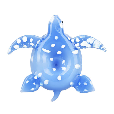 Eyce Serene Sea Turtle Glass Hand Pipe - 4 inch Top View on White Background