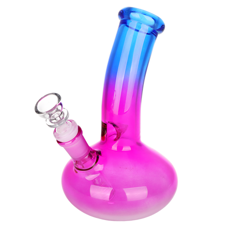 SeshGear Bent Neck Ombre glass bong in red purple ombre, packed with two other colors in the set
