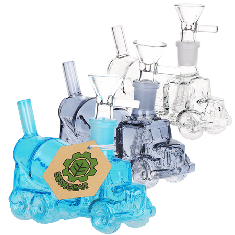 SeshGear Cement Truck 5 inch glass bong 3 pack, novelty borosilicate water pipes shaped like cement trucks