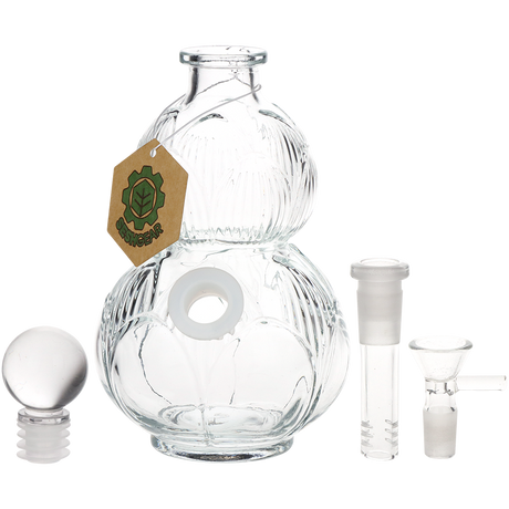 SeshGear Clear Vintage Gourd Glass Water Pipe | 8" | 14mm F