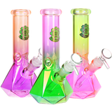 SeshGear Diamond Base Beaker Ombre Glass Water Pipe | 7.75" | 14mm F