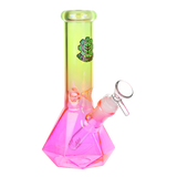 SeshGear Diamond Base Beaker Ombre Glass Water Pipe | 7.75" | 14mm F