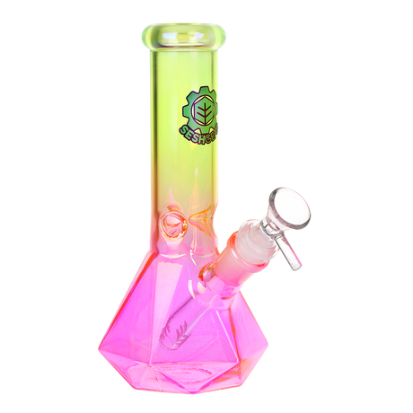 SeshGear Diamond Base Beaker Ombre Glass Water Pipe | 7.75" | 14mm F