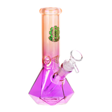 SeshGear Diamond Base Beaker Ombre Glass Water Pipe | 7.75" | 14mm F
