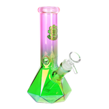 SeshGear Diamond Base Beaker Ombre Glass Water Pipe | 7.75" | 14mm F