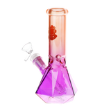 SeshGear Diamond Base Beaker Ombre Glass Water Pipe | 7.75" | 14mm F