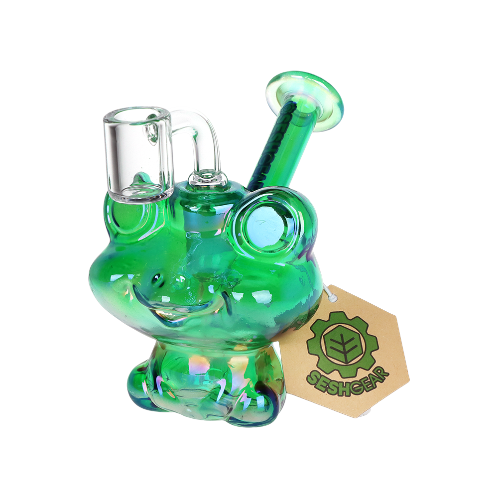 SeshGear Electro Frog Glass Dab Rig | 4.5" | 14mm F | Colors Vary