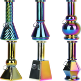 SeshGear Glass Mini Water Pipe | 6" | Grommet | Assorted Styles | 6ct Display