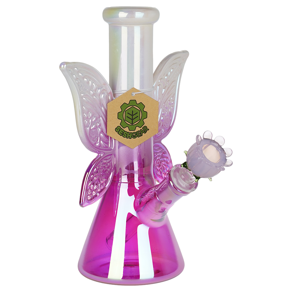 SeshGear Flowering Fairytales Beaker Glass Water Pipe | 8.75" | 14mm F