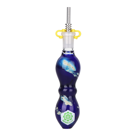 Galactic Stew dab straw from SeshGear with a 10mm female joint and a titanium dab tip with joint clip