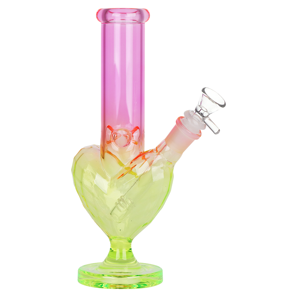 SeshGear 9.5 inch borosilicate water pipe with a straight neck and a 3-pinch ice catcher for cooler hits