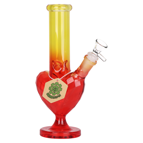 SeshGear heart bong bundle with a removable diffuser downstem and a 14mm male herb slide with handle