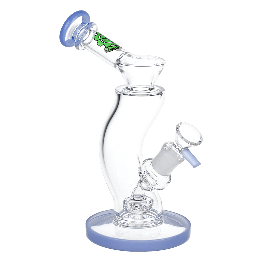 SeshGear Hip Check Curved Glass Water Pipe | 7.75" | 14mm F