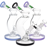 SeshGear Hip Check Curved Glass Water Pipe | 7.75" | 14mm F
